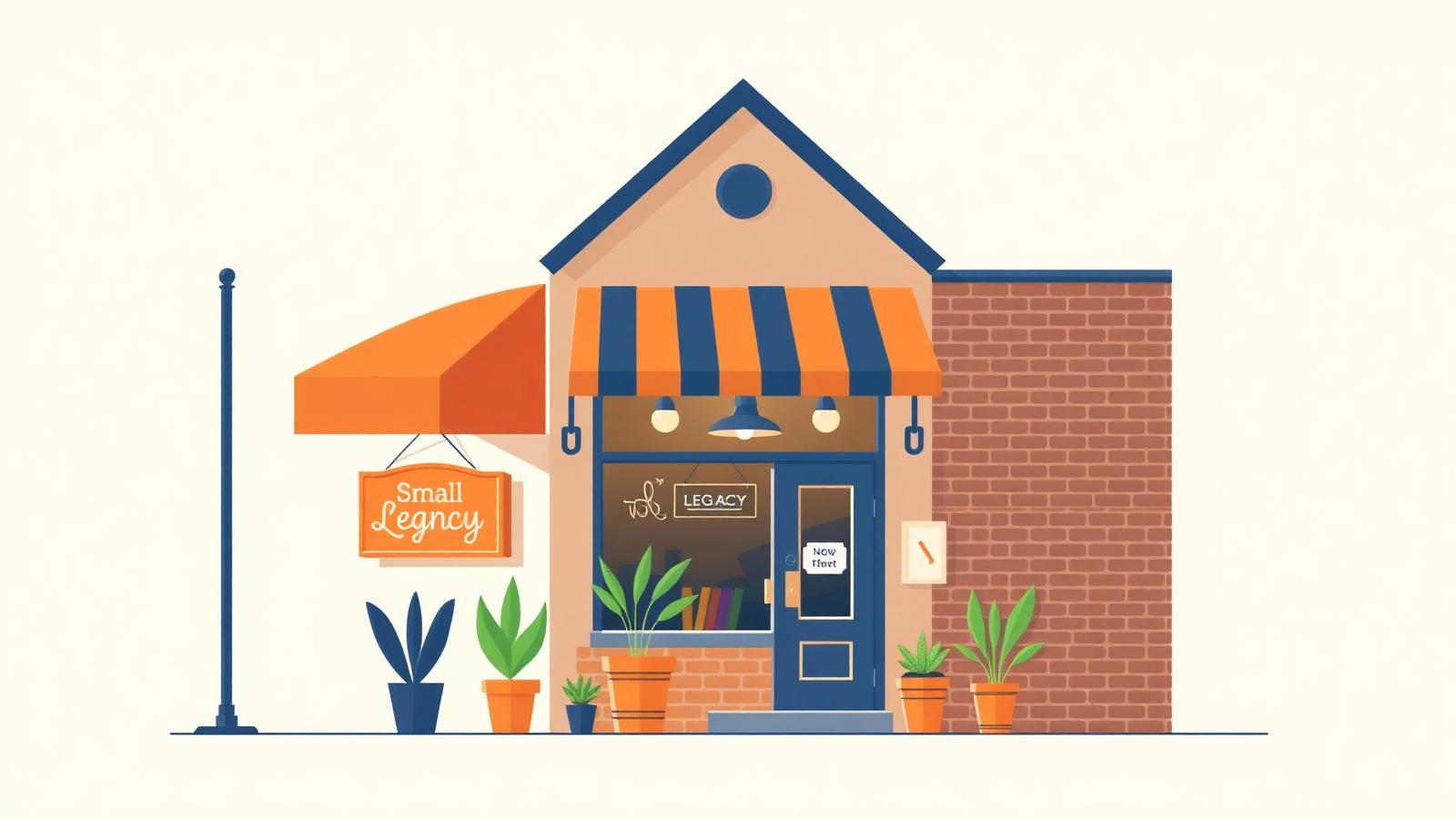 Small business owner standing in front of their storefront